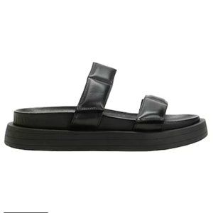 8 by YOOX Made in Italy Platform Genuine Leather Sandals Size 9